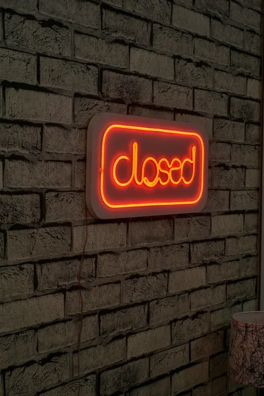 Lampa Neon Closed, Roșu - Roșu