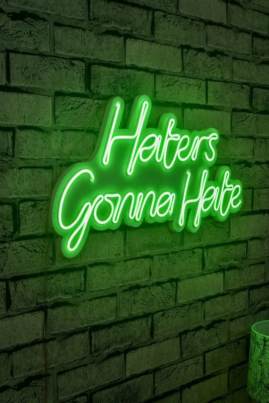 Lampa Neon Haters Gonna Hate - Verde