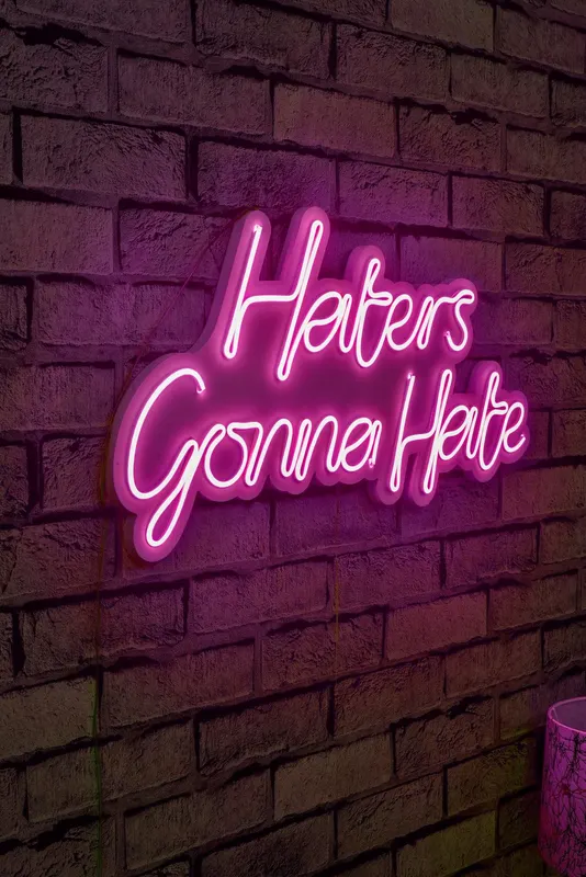 Lampa Neon Haters Gonna Hate - Roz