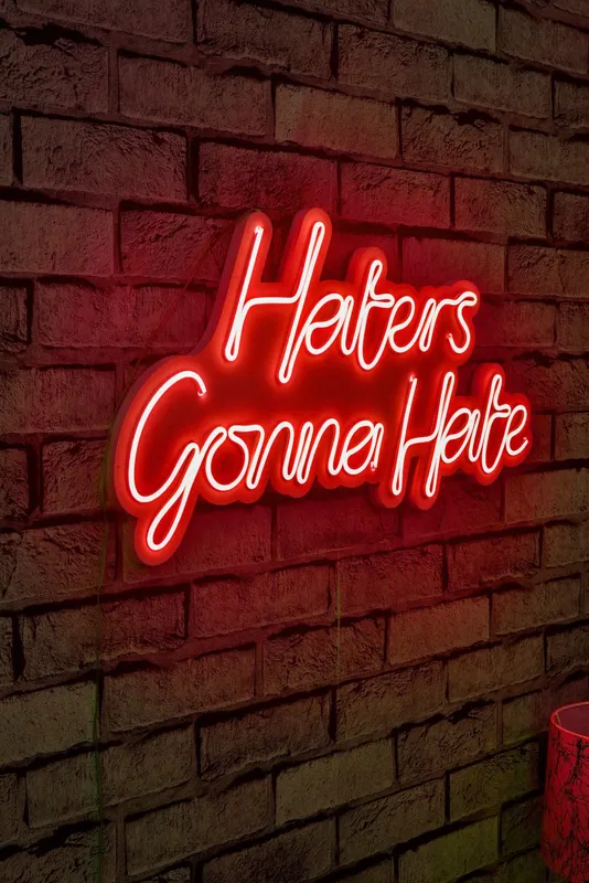 Lampa Neon Haters Gonna Hate - Roșu
