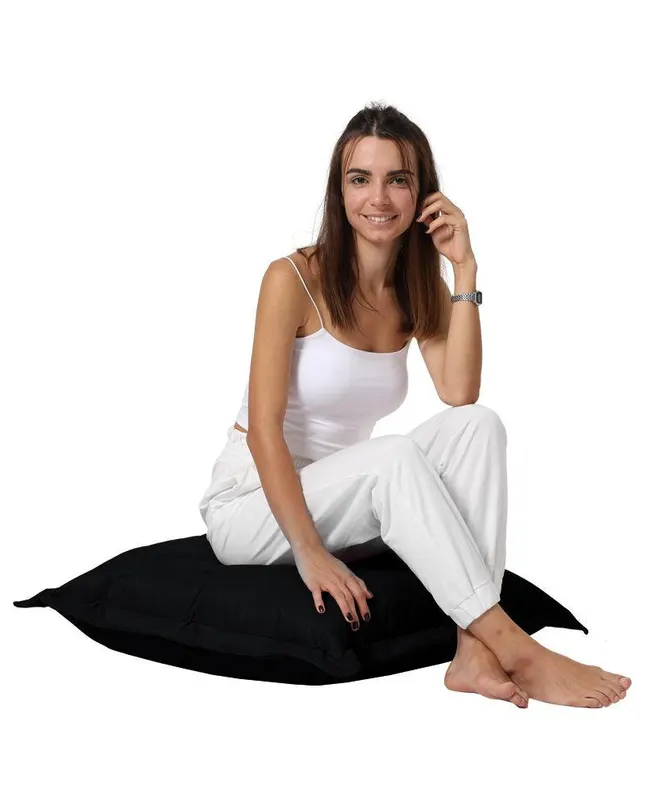 Perna pentru podea, Ferndale, impermeabil Garden Cushion, 70 x 70 x 15 cm - Negru