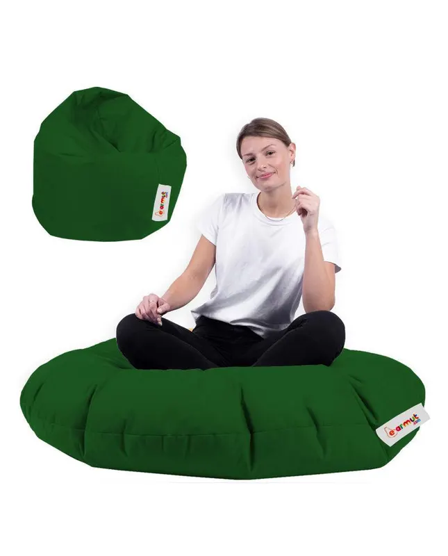 Fotoliu puf, Bean Bag, Ferndale, 100 cm,  impermeabil, 100 x 100 x 20 cm - Verde