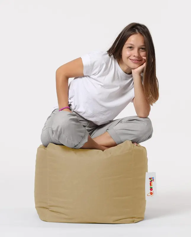 Taburet puf, Square Pouf, Ferndale, impermeabil, Garden Pouffe,  45 x 45 x 45 cm - Maro
