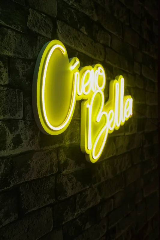 Lampa Neon Ciao Bella - Galben