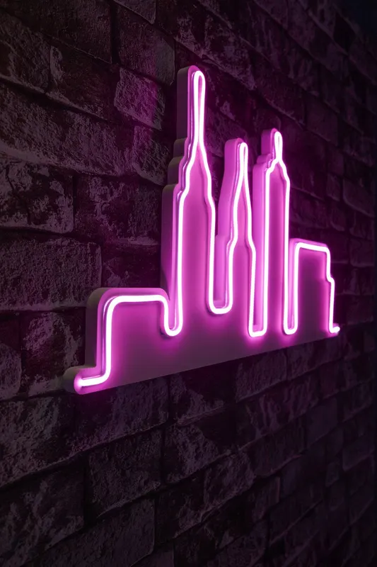 Lampa Neon City Skyline - Roz