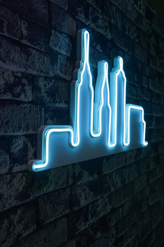 Lampa Neon City Skyline - Albastru