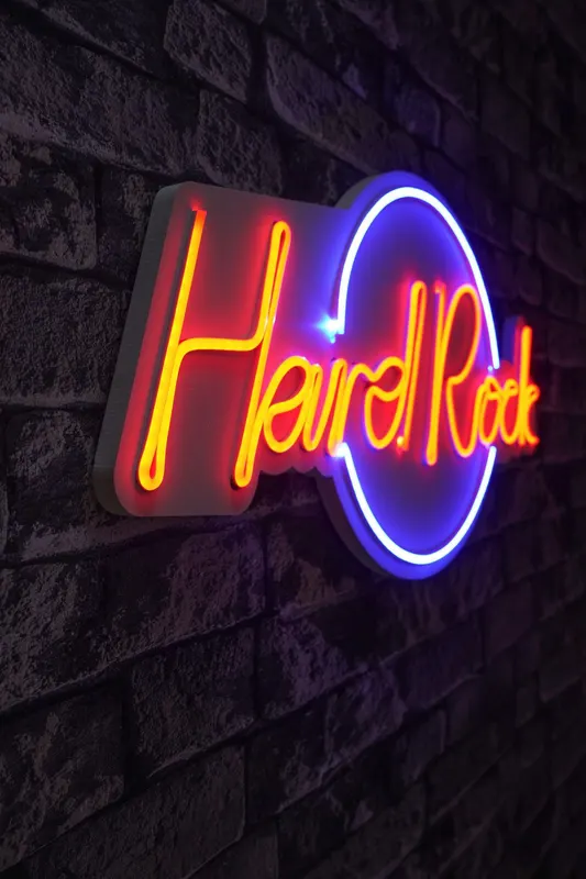 Lampa Neon Hard Rock, Albastru - Albastru