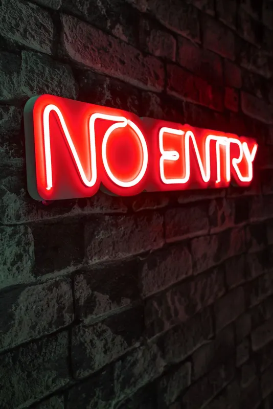 Lampa Neon No Entry - Roșu