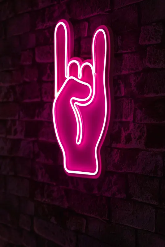 Lampa Neon Rock N Roll, Multicolor - Roz