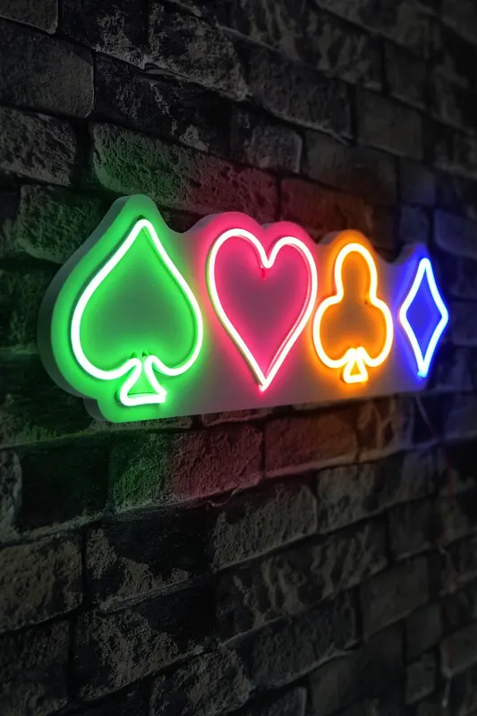 Lampa Neon Gambler, Multicolor - Multicolor