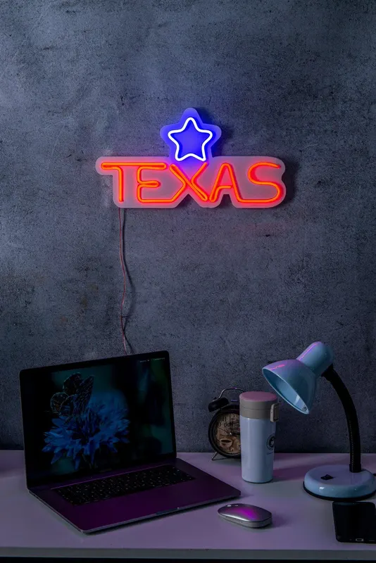 Lampa Neon Texas Lone Star - arsiv7