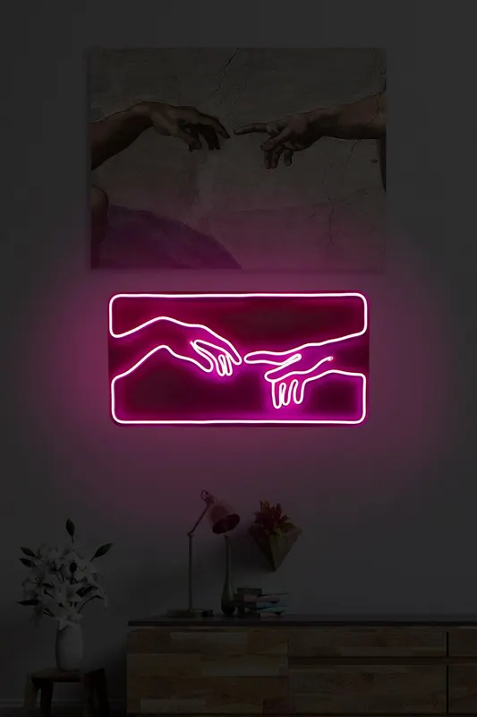 Lampa Neon Creation Of Adam - Roz