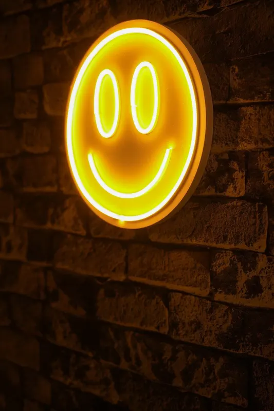 Lampa Neon Smiley - Galben