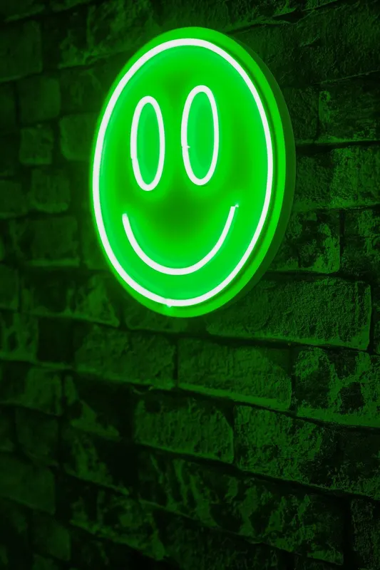 Lampa Neon Smiley - Verde