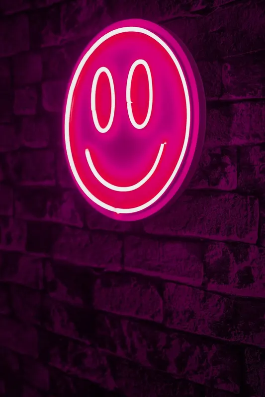Lampa Neon Smiley - Roz