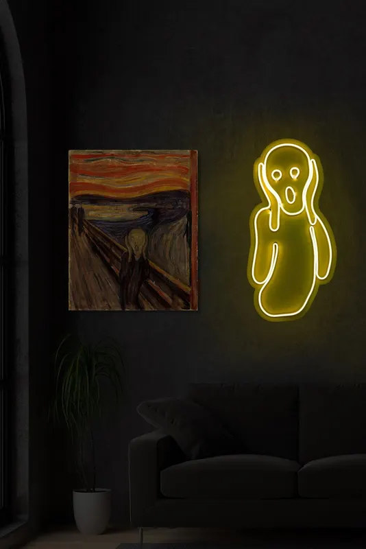 Lampa Neon Scream - Galben