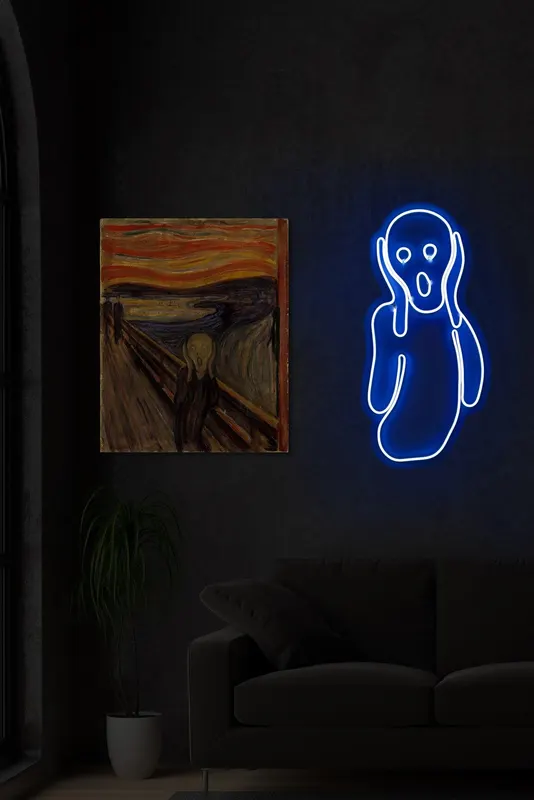 Lampa Neon Scream - Albastru