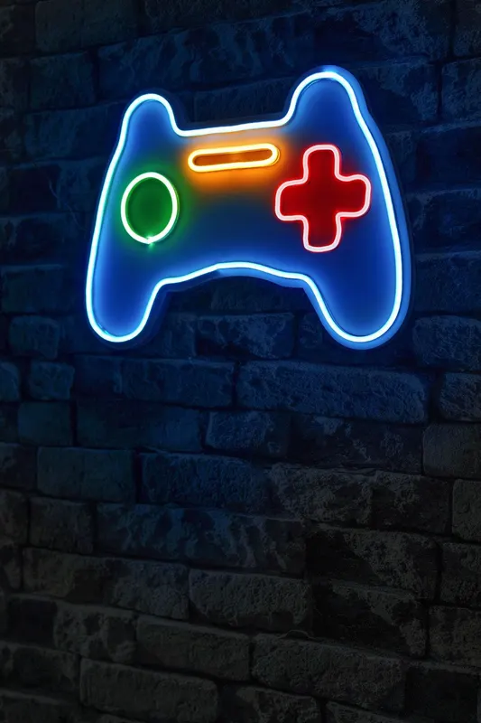 Lampa Neon Play Station Gaming Controller - Albastru