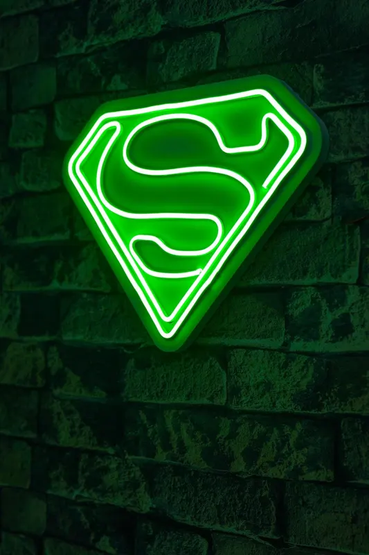 Lampa Neon Superman - Verde