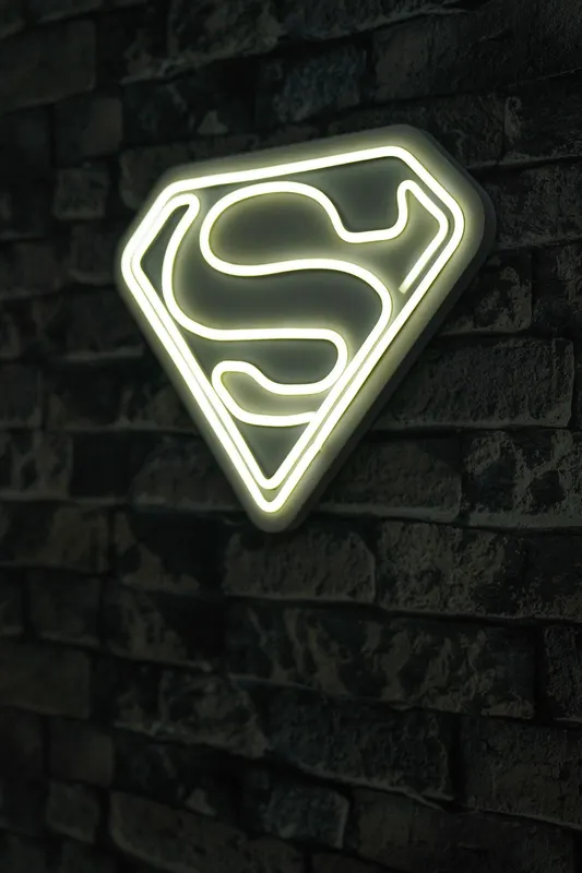 Lampa Neon Superman - Alb