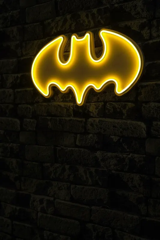 Lampa Neon Batman Bat Light, Albastru - Galben