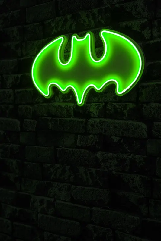 Lampa Neon Batman Bat Light, Albastru - Verde