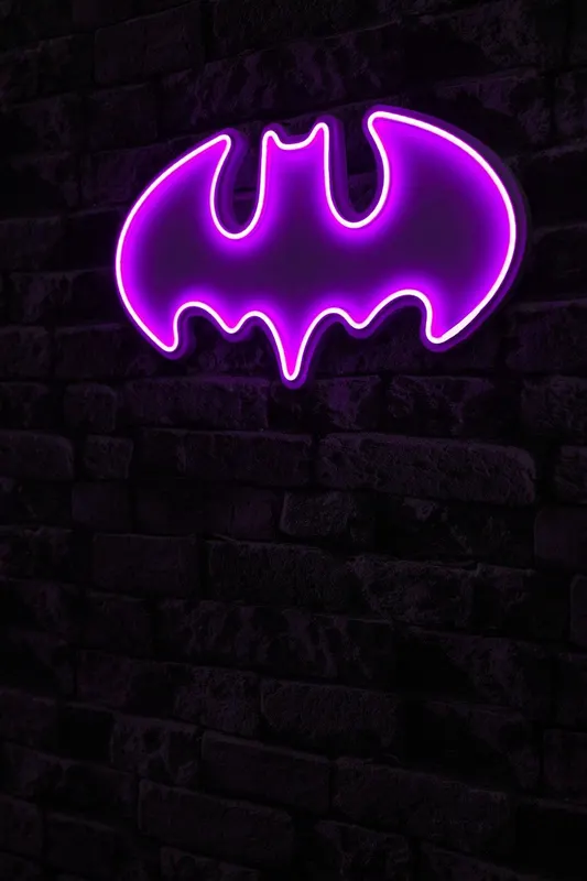Lampa Neon Batman Bat Light, Albastru - Roz