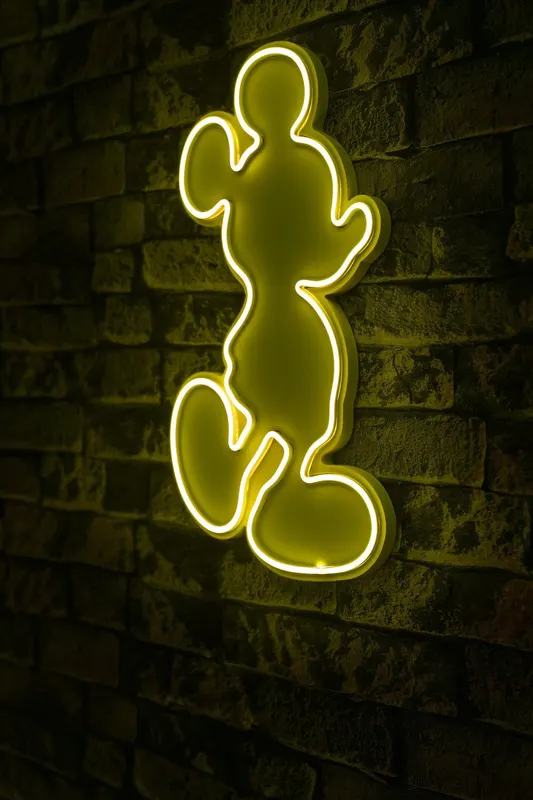 Lampa Neon Mickey Mouse - Galben