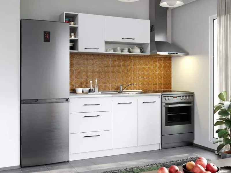 Set Mobila Bucatarie Mina Pure 140 Alb C47 — imaginea 3