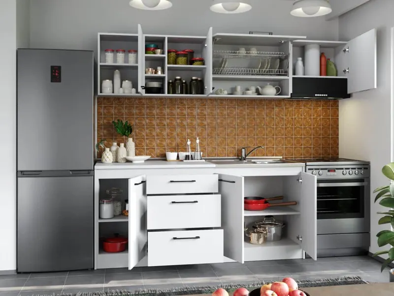 Set Mobila Bucatarie Mina Pure 240 Alb C46 — imaginea 2