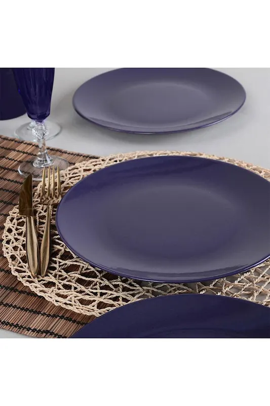 Set 6 Farfurii Indigo, Ceramica, 25 cm - Multicolor