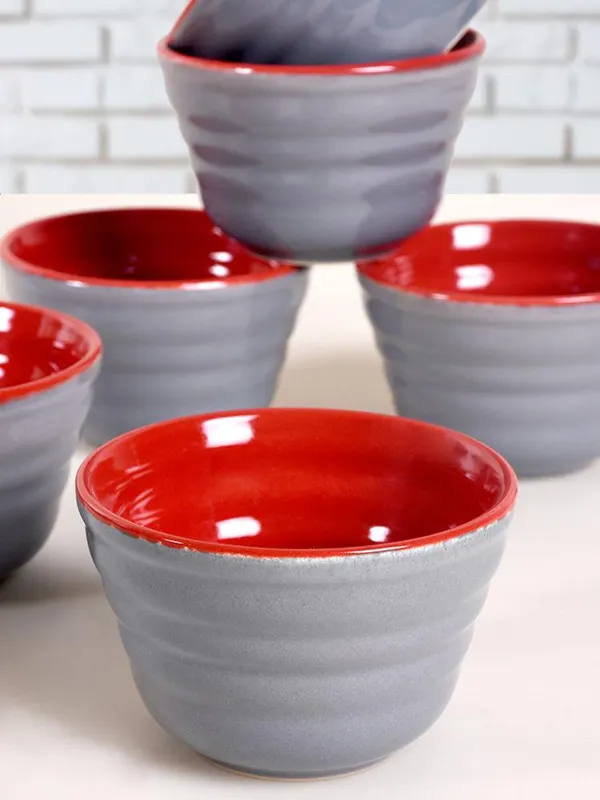 Set boluri, Gri, 10.5x10.5x5 cm - Gri