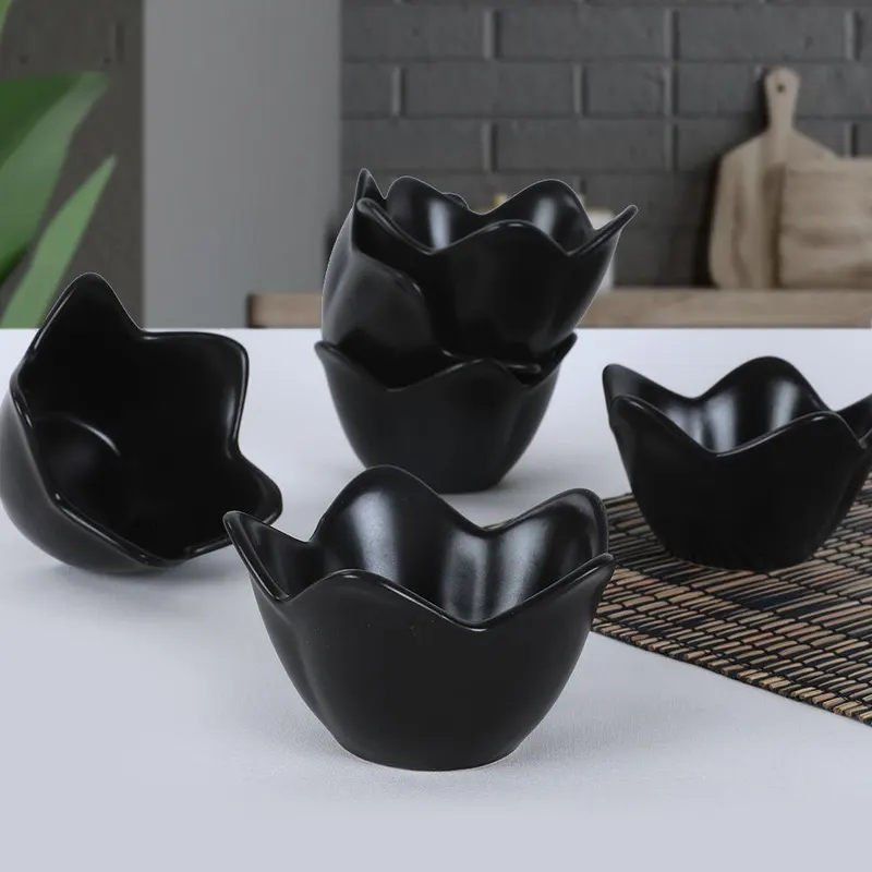 Set boluri, Negru mat, 11.8x11.8x7.5 cm - Multicolor