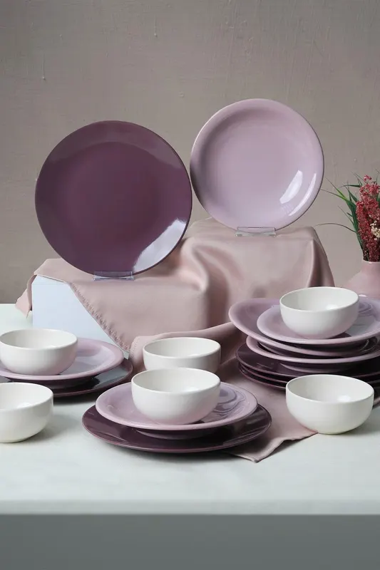 Set de cină din ceramică, Multicolor, 26 cm - Multicolor
