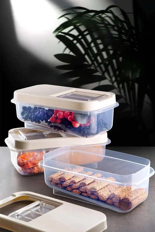 Set cutie de depozitare, Crem, 34.5x19x12.5 cm - Crem