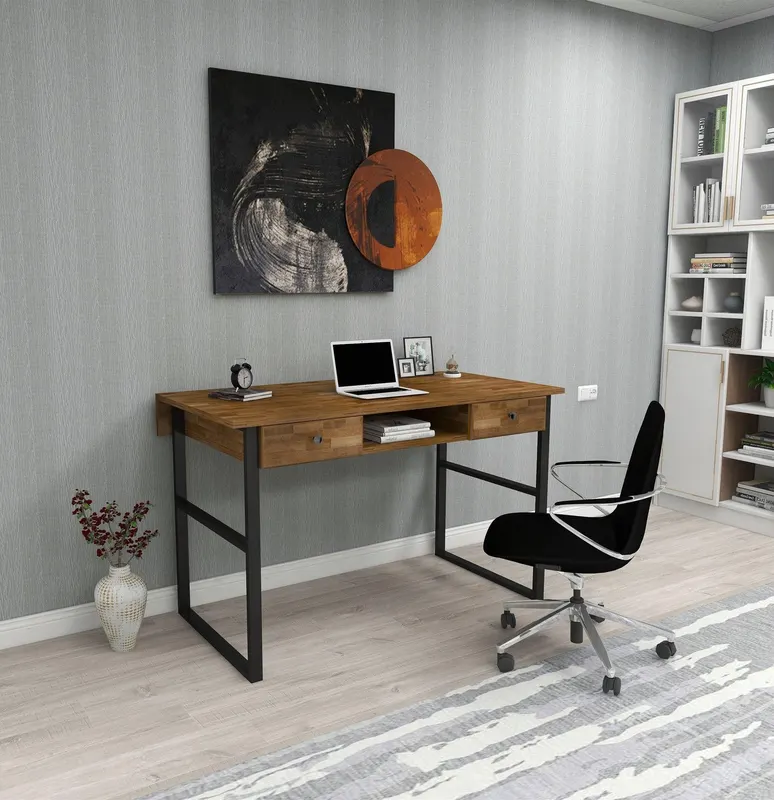 Birou Allen, Nuc, 120x75x60 cm - Nuc