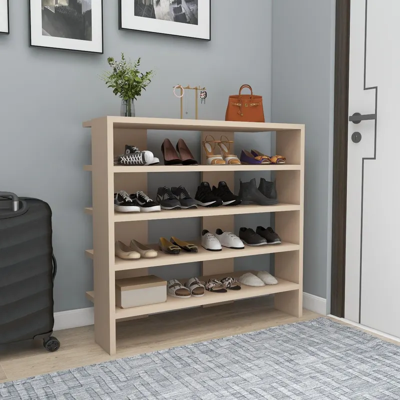 Pantofar Fuat, 4 Rafturi Larg, 16 - 20 Perechi,  76 x 72 x 32 cm - Bej