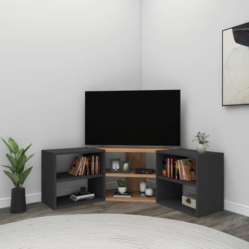 Comoda TV Colt cu 6 rafturi Ajan,  149 x 44 x 30 cm - arsiv9