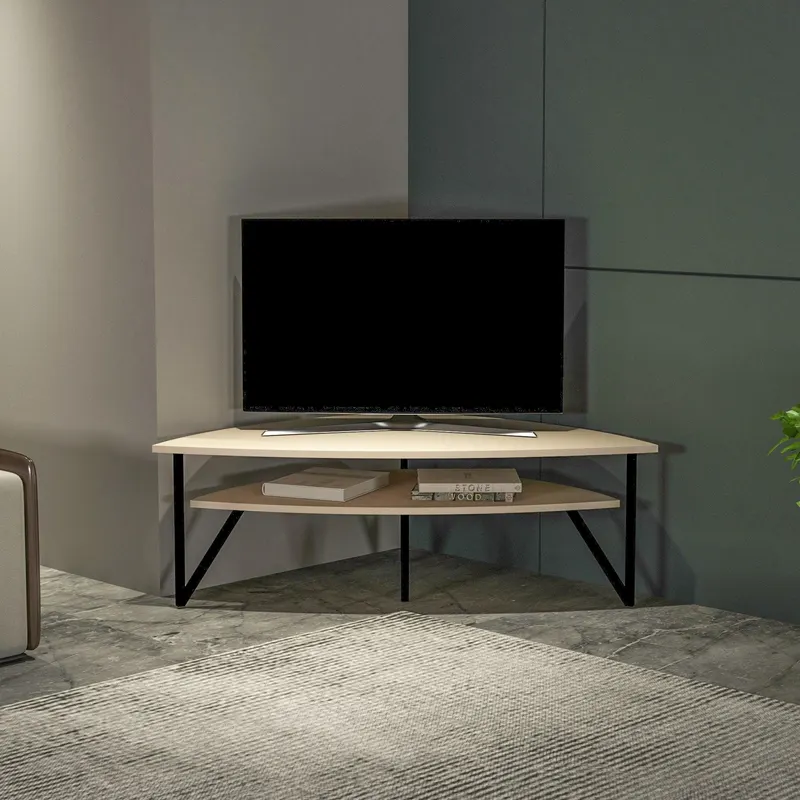 Comoda TV Midas Colt, Cadru Metal, 127 x 42 x 74 cm - Bej