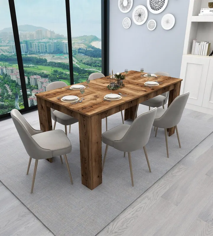 Masă Linus Dining Sufragerie (diverse dimensiuni) - Nuc