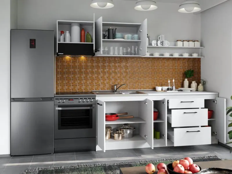 Set Mobila Bucatarie Mina Pure 260 Alb C55 — imaginea 2