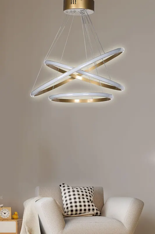 Lustra HM233 Chandelier, Auriu - Auriu