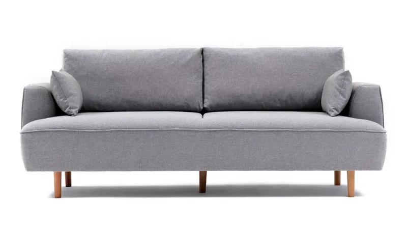 Canapea Fixa cu 3 Locuri Felix, 230 x 90 x 98 cm - Gri