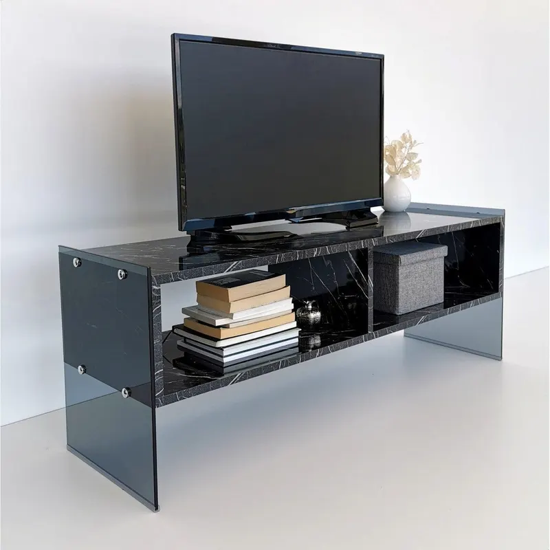 Comoda TV TV403, Negru, 35x45x120 cm - Negru