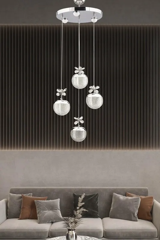 Lustra YL167 Chandelier, Argintiu - Multicolor