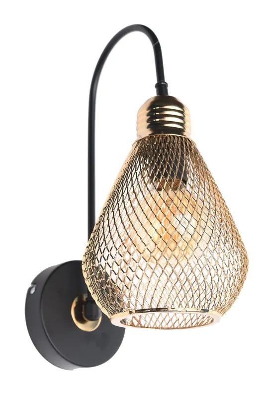 Aplica de perete HM016, Negru - Auriu