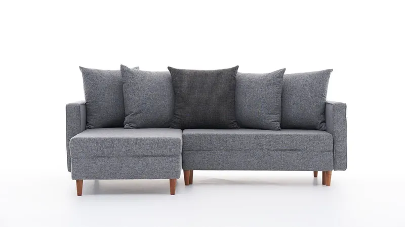 Coltar Extensibil Stanga Linda, Gri, 215x150x80 cm - Gri