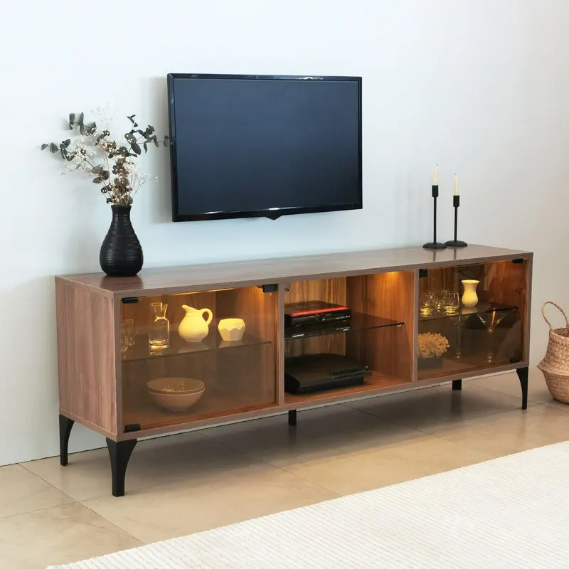 Comoda TV Olympos, Nuc, 35x55x160 cm - Nuc