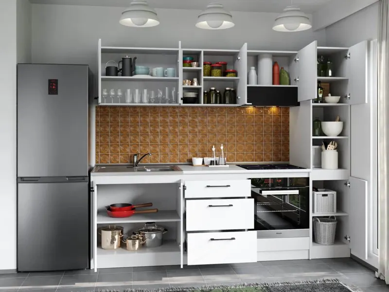 Set Mobila Bucatarie Mina Pure 244 Alb C54 — imaginea 2