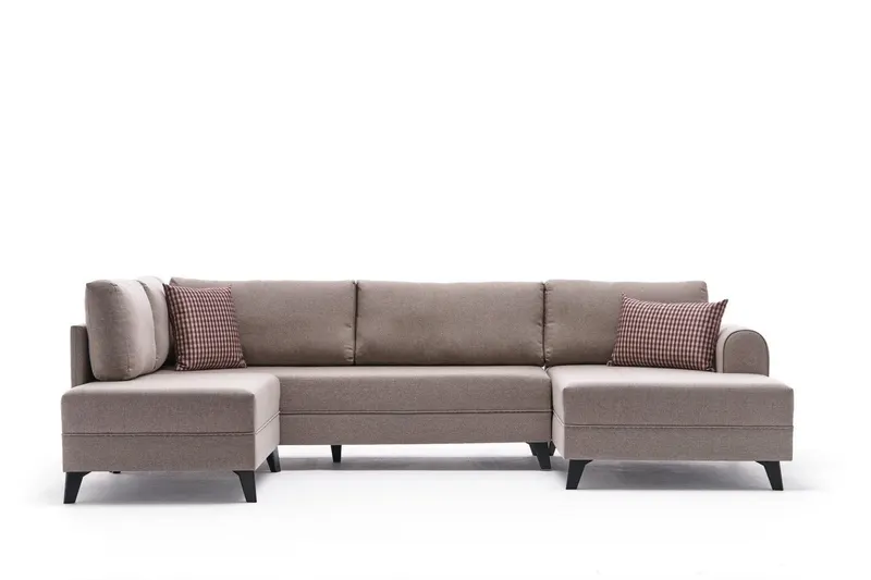 Canapea extensibilă de colț Belen, Diverse culori, 300x202x78 cm - Bej